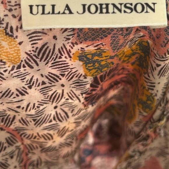 Ulla Johnson Julie Floral Cotton Mini Dress Botanical Ruffle Pink White 6 - Picture 9 of 9